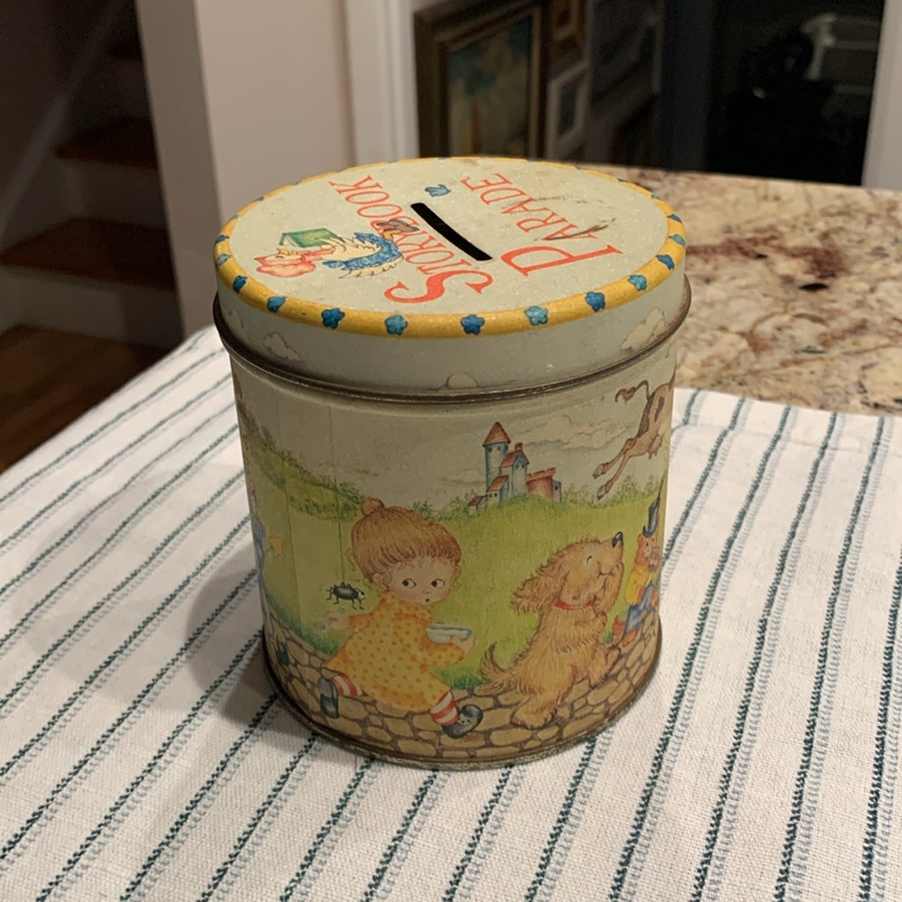 Vintage Storybook Parade Piggy Bank Tin - Picture 2 of 4